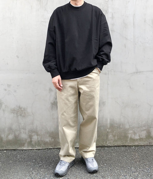 blurhms ROOTSTOCK/SOFT&HARD SWEAT CREW-NECK P/O WIDE (BLACK)