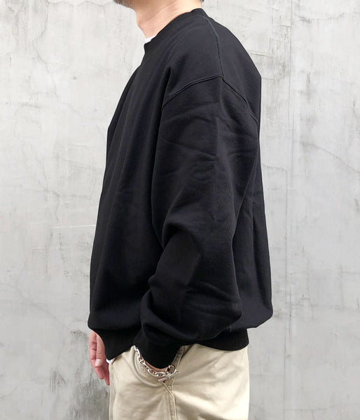 blurhms ROOTSTOCK/SOFT&HARD SWEAT CREW-NECK P/O WIDE (BLACK)