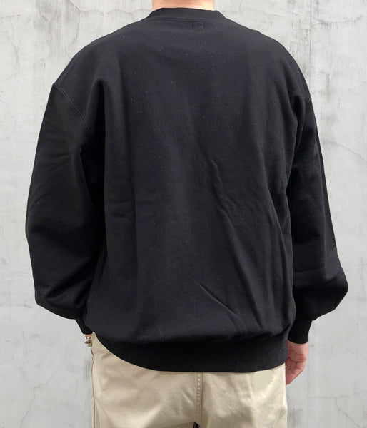 blurhms ROOTSTOCK/SOFT&HARD SWEAT CREW-NECK P/O WIDE (BLACK)