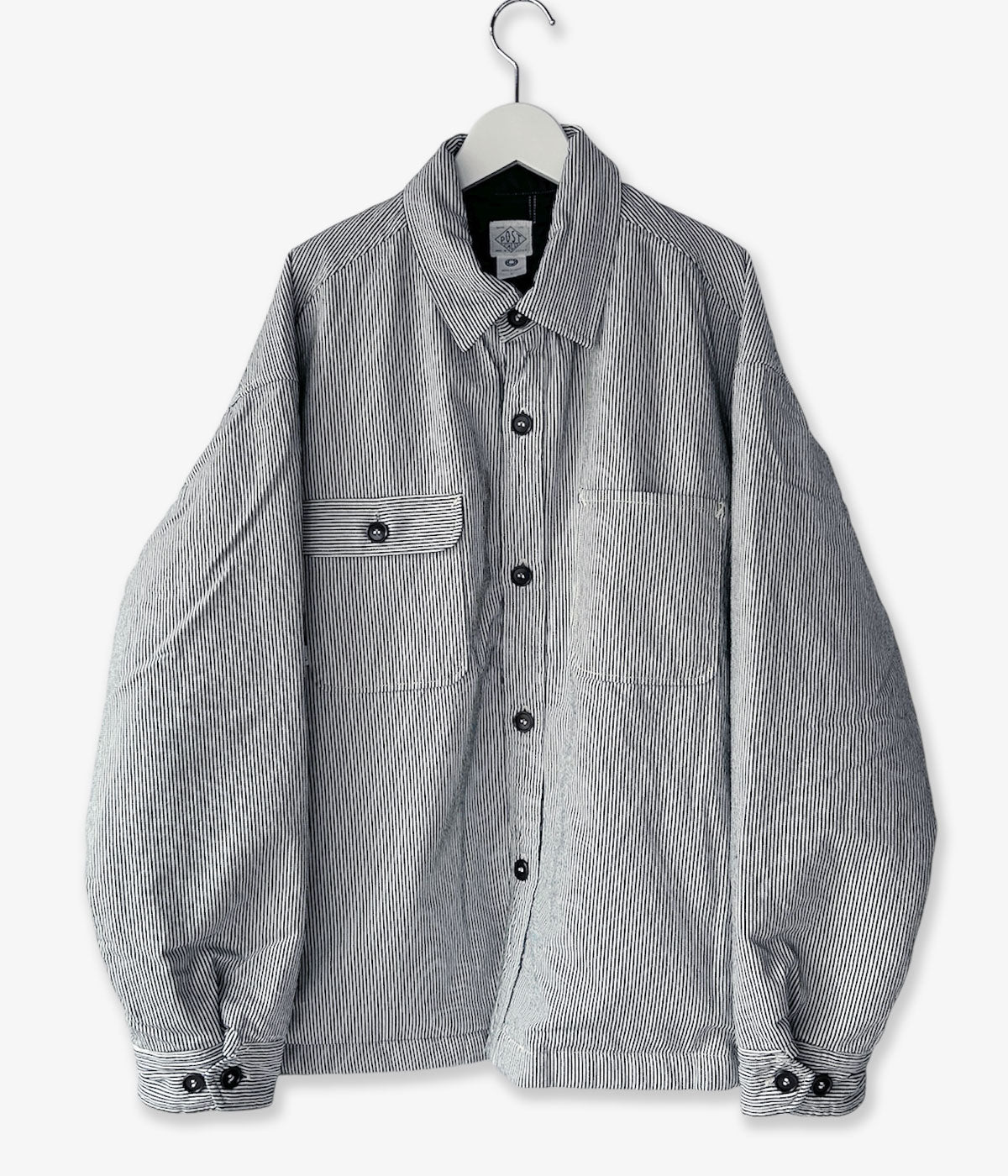 DESCENDANT/CRA90 HICKORY STRIPE JACKET POST O'ALLS (NAVY)