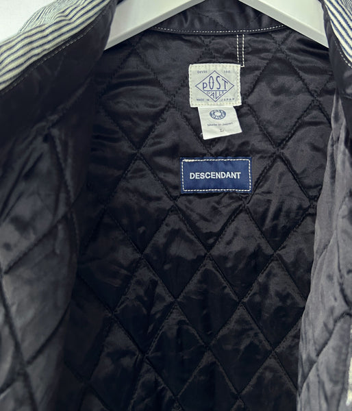 DESCENDANT/CRA90 HICKORY STRIPE JACKET POST O'ALLS (NAVY)