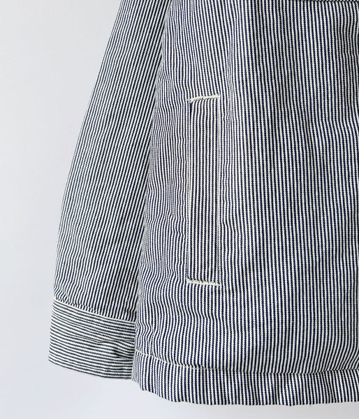 DESCENDANT/CRA90 HICKORY STRIPE JACKET POST O'ALLS (NAVY)