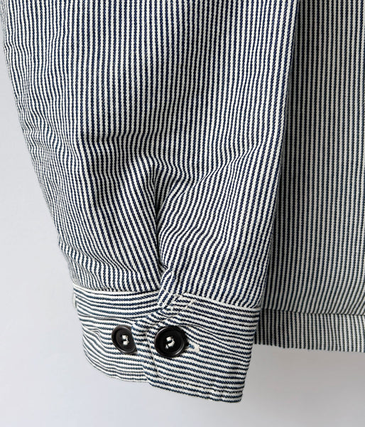 DESCENDANT/CRA90 HICKORY STRIPE JACKET POST O'ALLS (NAVY)
