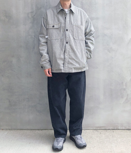 DESCENDANT/CRA90 HICKORY STRIPE JACKET POST O'ALLS (NAVY)