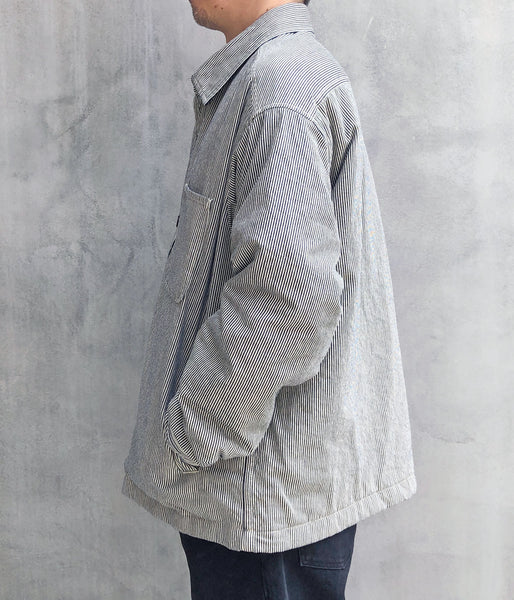 DESCENDANT/CRA90 HICKORY STRIPE JACKET POST O'ALLS (NAVY)