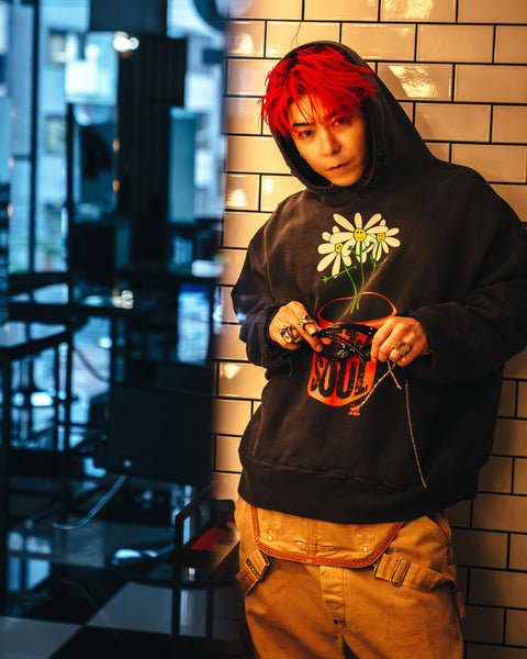SAINT MICHAEL/DLS_HOODIE/DE LA SOUL/BLACK