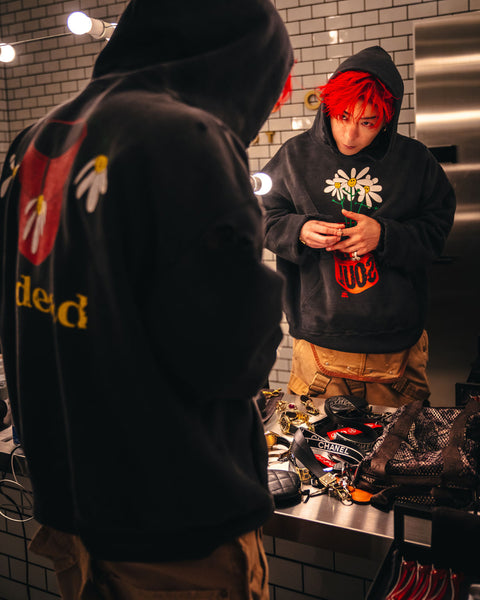 SAINT MICHAEL/DLS_HOODIE/DE LA SOUL/BLACK