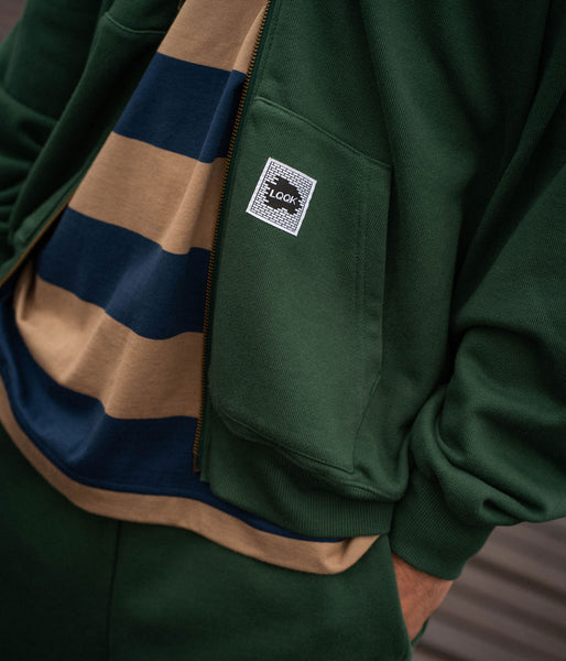 LQQK Studio/SWEAT ZIP HOODIE (GREEN)