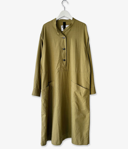 MHL./FINE COTTON WOOL TWILL DRESS (OLIVE)