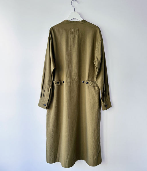 MHL./FINE COTTON WOOL TWILL DRESS (OLIVE)