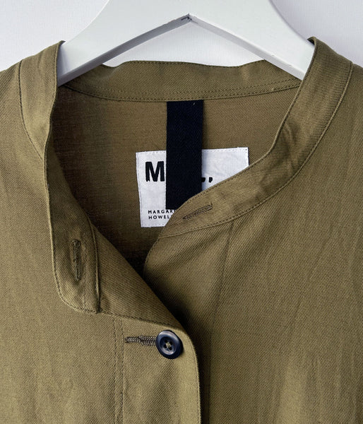 MHL./FINE COTTON WOOL TWILL DRESS (OLIVE)