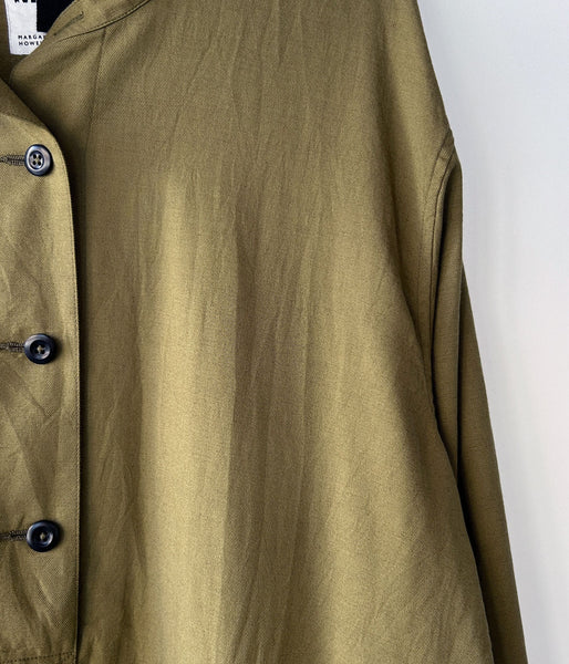 MHL./FINE COTTON WOOL TWILL DRESS (OLIVE)