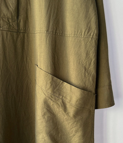 MHL./FINE COTTON WOOL TWILL DRESS (OLIVE)