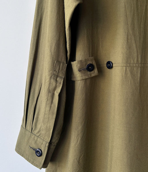 MHL./FINE COTTON WOOL TWILL DRESS (OLIVE)