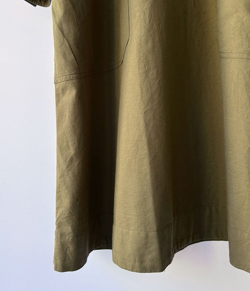 MHL./FINE COTTON WOOL TWILL DRESS (OLIVE)