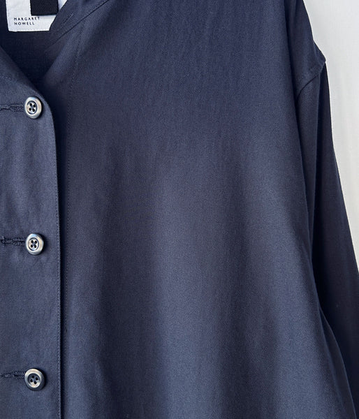 MHL./FINE COTTON WOOL TWILL DRESS (DARK NAVY)