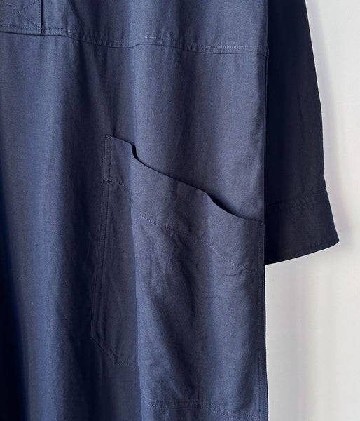 MHL./FINE COTTON WOOL TWILL DRESS (DARK NAVY)