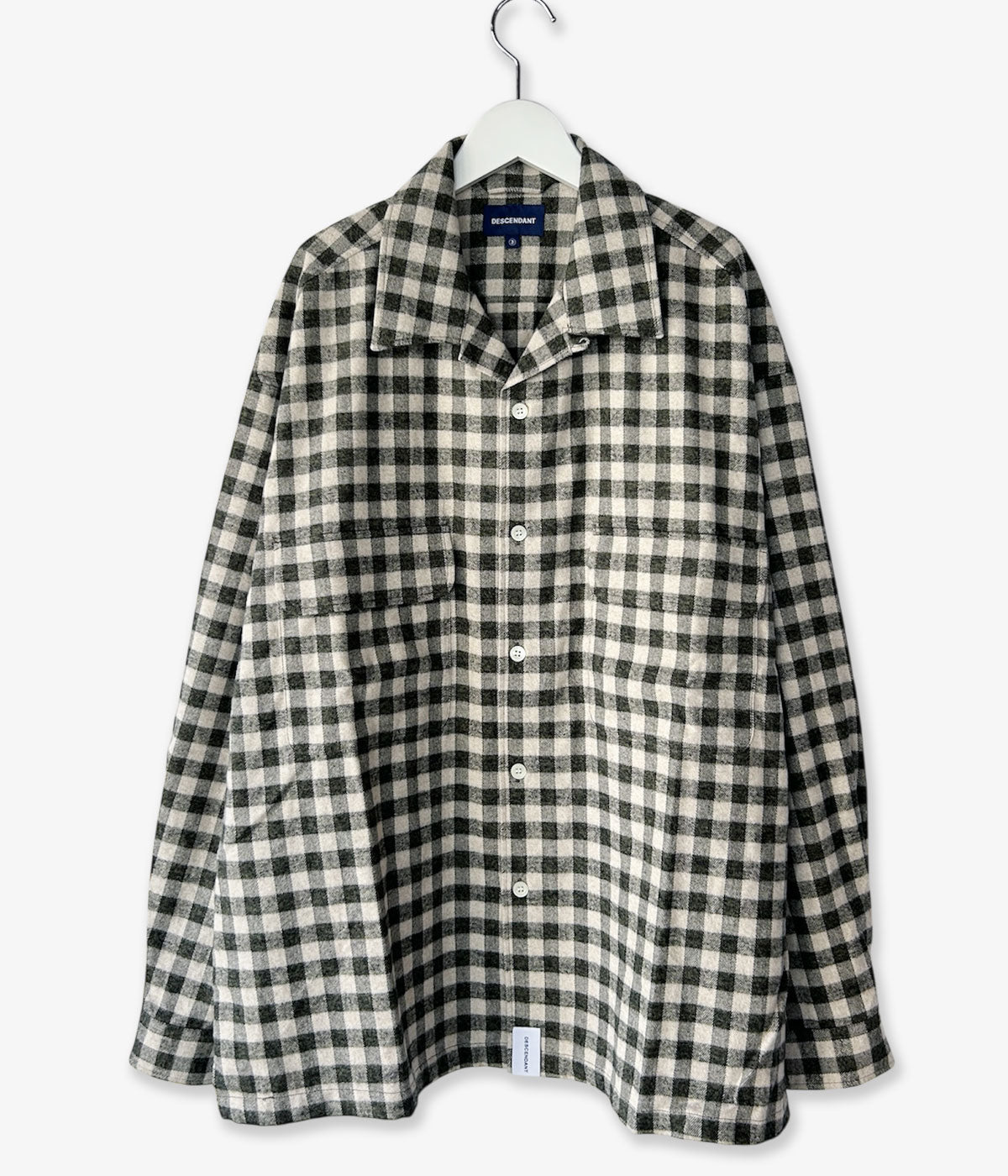 DESCENDANT/MILPITAS PLAID LS SHIRT (WHITE)