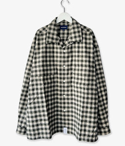 DESCENDANT/MILPITAS PLAID LS SHIRT (WHITE)