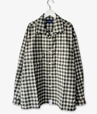 DESCENDANT/MILPITAS PLAID LS SHIRT (WHITE)