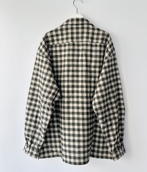 DESCENDANT/MILPITAS PLAID LS SHIRT (WHITE)