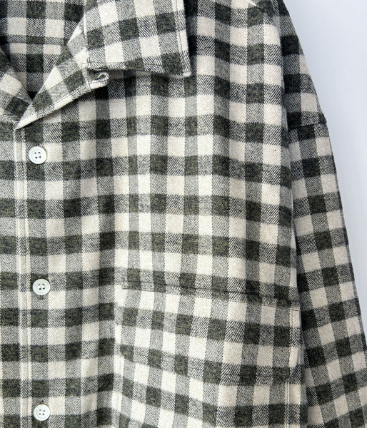 DESCENDANT/MILPITAS PLAID LS SHIRT (WHITE)