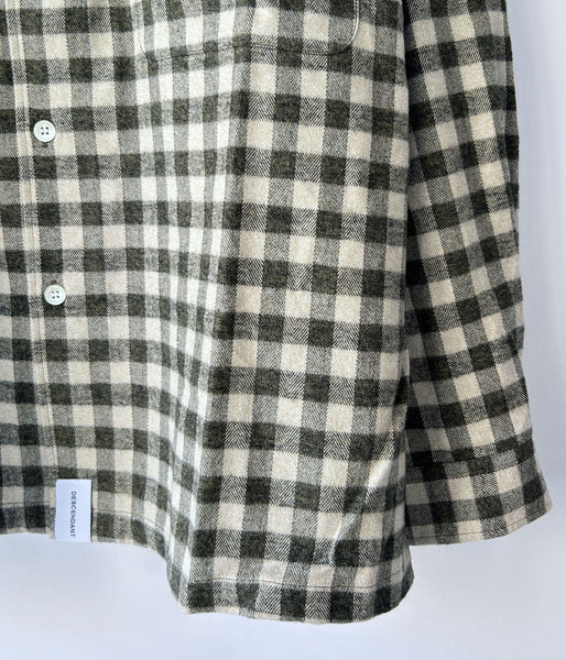 DESCENDANT/MILPITAS PLAID LS SHIRT (WHITE)