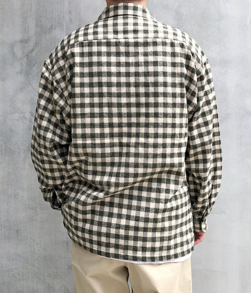 DESCENDANT/MILPITAS PLAID LS SHIRT (WHITE)
