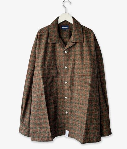 DESCENDANT/MILPITAS PLAID LS SHIRT (BROWN)
