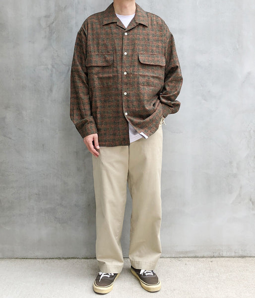 DESCENDANT/MILPITAS PLAID LS SHIRT (BROWN)