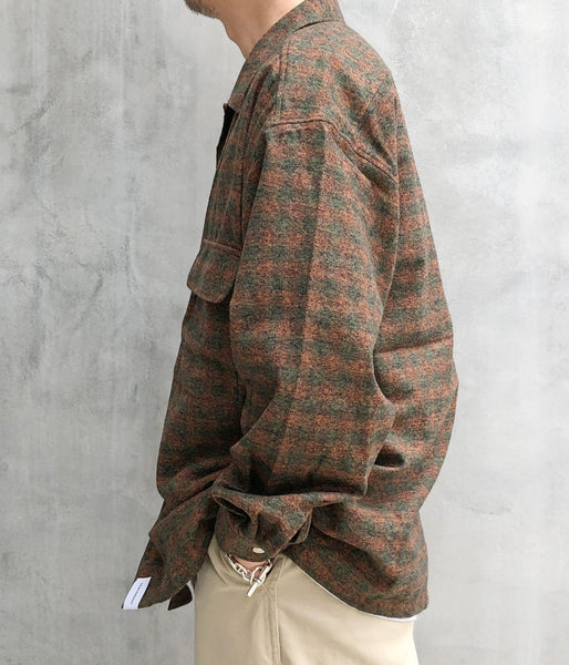 DESCENDANT/MILPITAS PLAID LS SHIRT (BROWN)