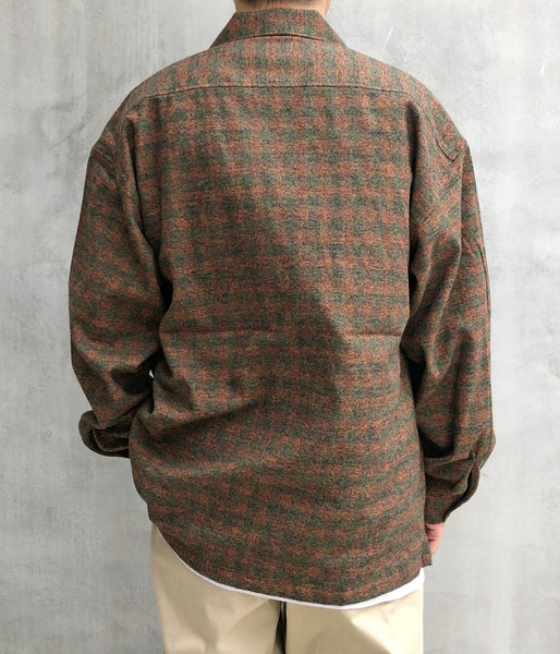 DESCENDANT/MILPITAS PLAID LS SHIRT (BROWN)