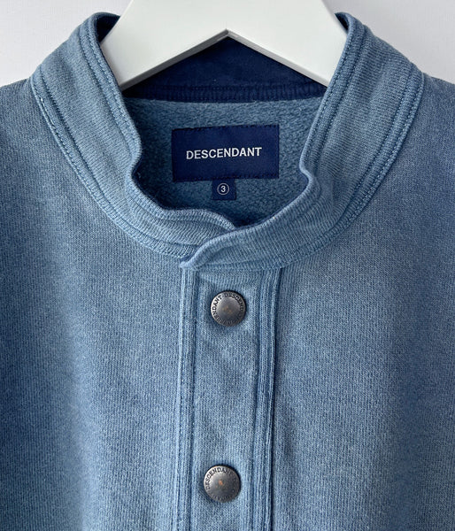DESCENDANT/VOIL HENLEY NECK PIGMENT DYE (BLUE)