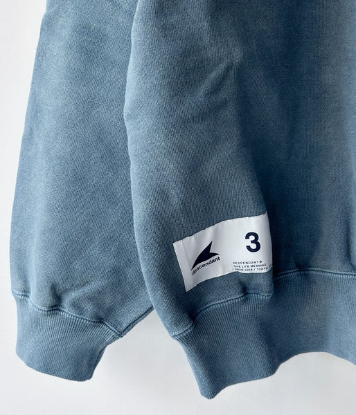 DESCENDANT/VOIL HENLEY NECK PIGMENT DYE (BLUE)
