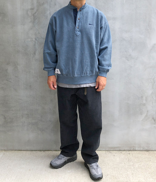 DESCENDANT/VOIL HENLEY NECK PIGMENT DYE (BLUE)