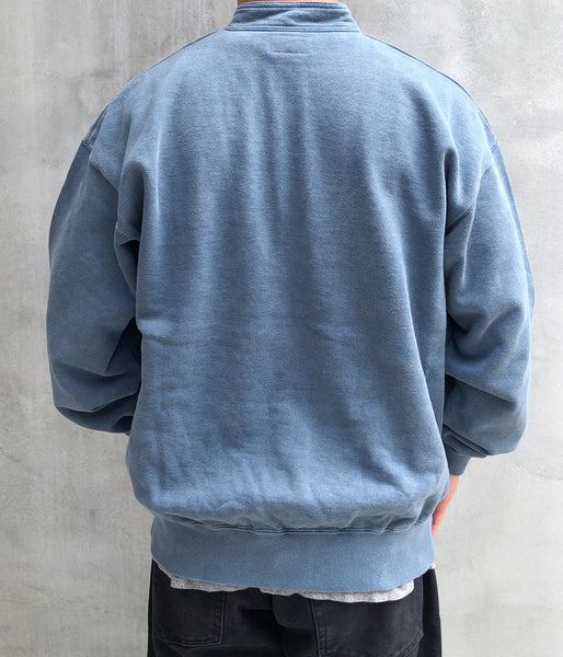 DESCENDANT/VOIL HENLEY NECK PIGMENT DYE (BLUE)