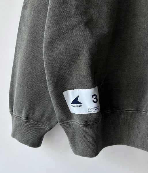 DESCENDANT/VOIL HENLEY NECK PIGMENT DYE (BLACK)
