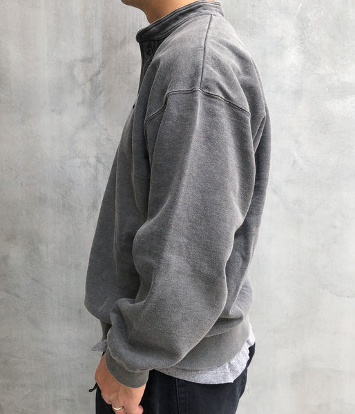 DESCENDANT/VOIL HENLEY NECK PIGMENT DYE (BLACK)