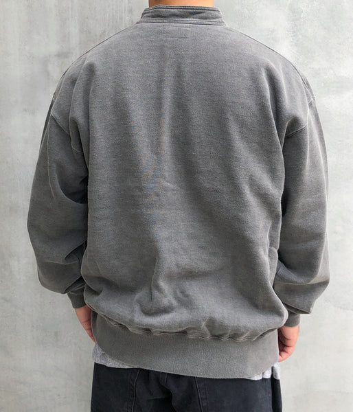 DESCENDANT/VOIL HENLEY NECK PIGMENT DYE (BLACK)