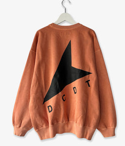 DESCENDANT/CETUS CREW NECK PIGMENT DYE (ORANGE)