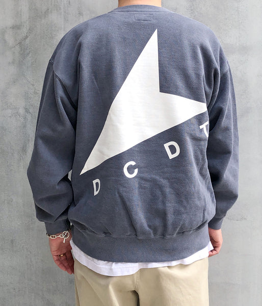 DESCENDANT/CETUS CREW NECK PIGMENT DYE (NAVY)