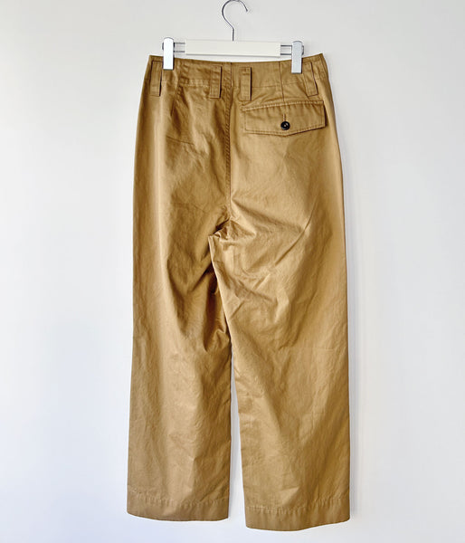 MHL./WASHED CHINO COTTON TROUSERS WOMENS (TAN)