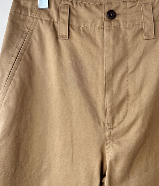 MHL./WASHED CHINO COTTON TROUSERS WOMENS (TAN)