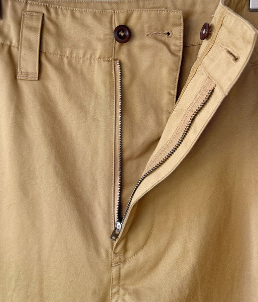 MHL./WASHED CHINO COTTON TROUSERS WOMENS (TAN)