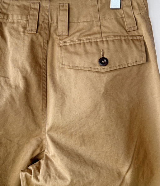 MHL./WASHED CHINO COTTON TROUSERS WOMENS (TAN)