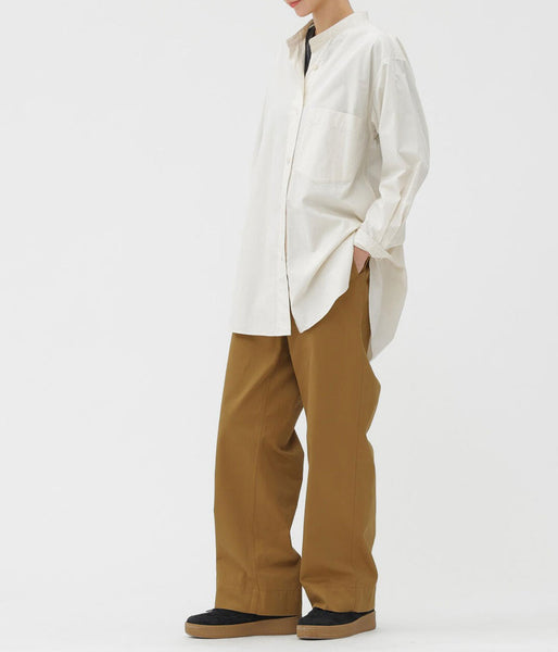 MHL./WASHED CHINO COTTON TROUSERS WOMENS (TAN)