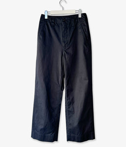 MHL./WASHED CHINO COTTON TROUSERS WOMENS (BLACK)