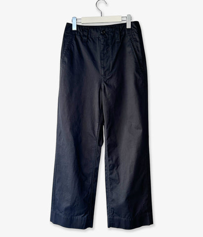 MHL./WASHED CHINO COTTON TROUSERS WOMENS (BLACK)