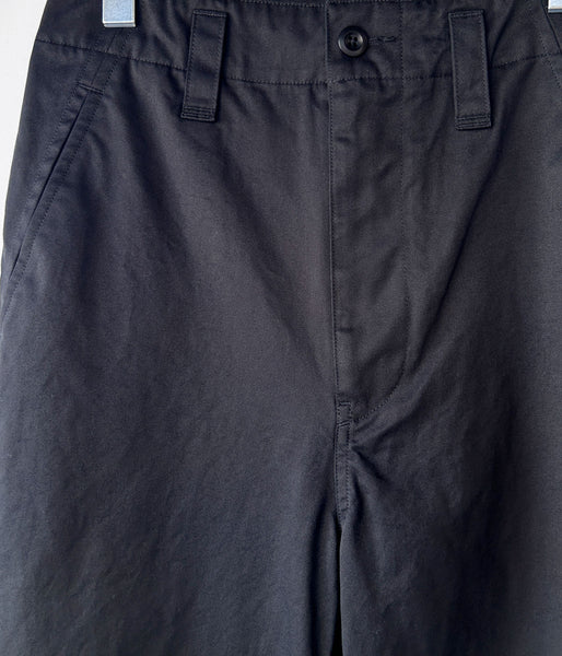 MHL./WASHED CHINO COTTON TROUSERS WOMENS (BLACK)