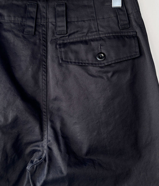 MHL./WASHED CHINO COTTON TROUSERS WOMENS (BLACK)